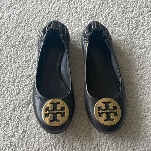 Tory Burch Women’s Reva Black Flats - Size 6